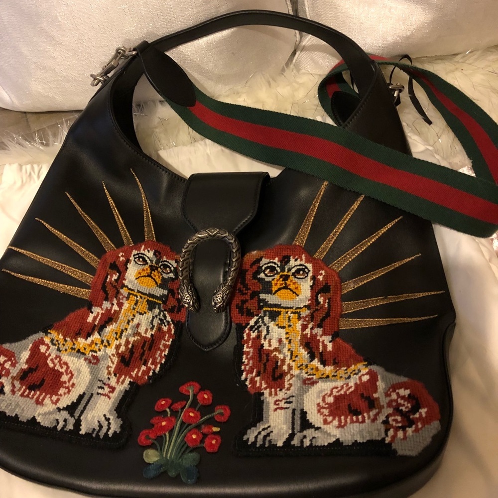Gucci Dionysus large hobo. Embroidered Spaniel bag